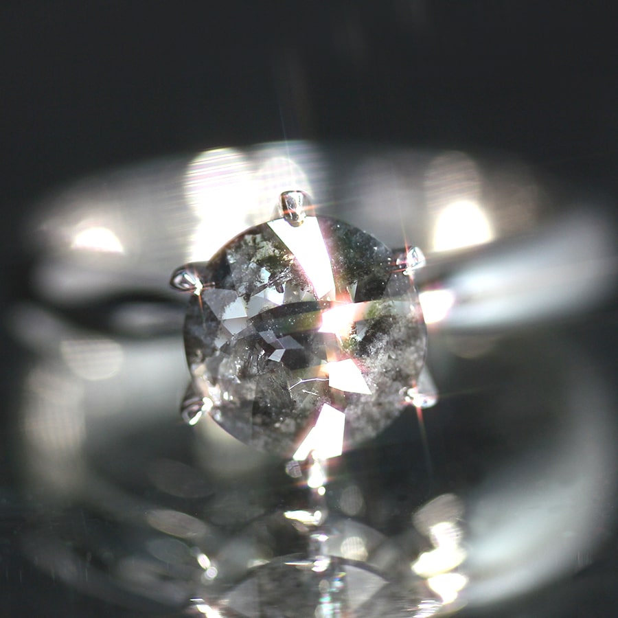  株式会社サハダイヤモンド 株主様ご優待  -NEXT DIAMOND-<br>天然ダイヤモンド プラチナリング  1.227ct ラウンドローズカット 15号